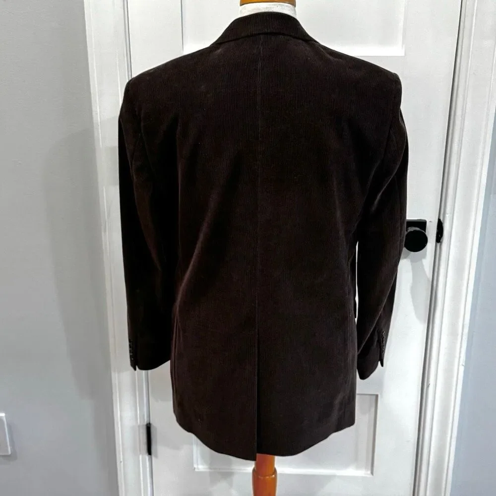 Brooks Brothers 346 Brown Corduroy Blazer. Size 41R.
